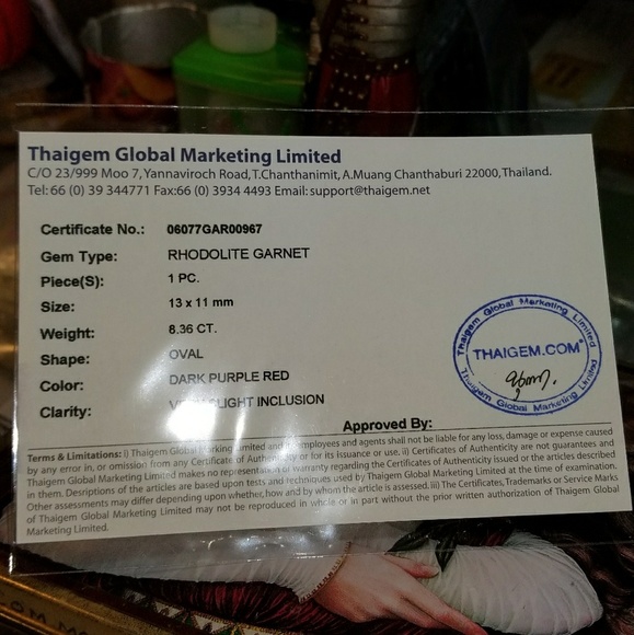 #0209 Rhodolite Garnet Pendant - Picture 4 of 4